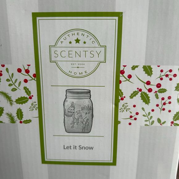 Scentsy Warmer Full Size Replacement top piece & box Let it Snow no base - Picture 9 of 10
